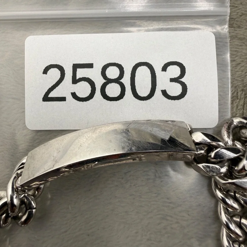 Vintage ID Bracelet Silver Tone Adjustable Not Engraved 8.5